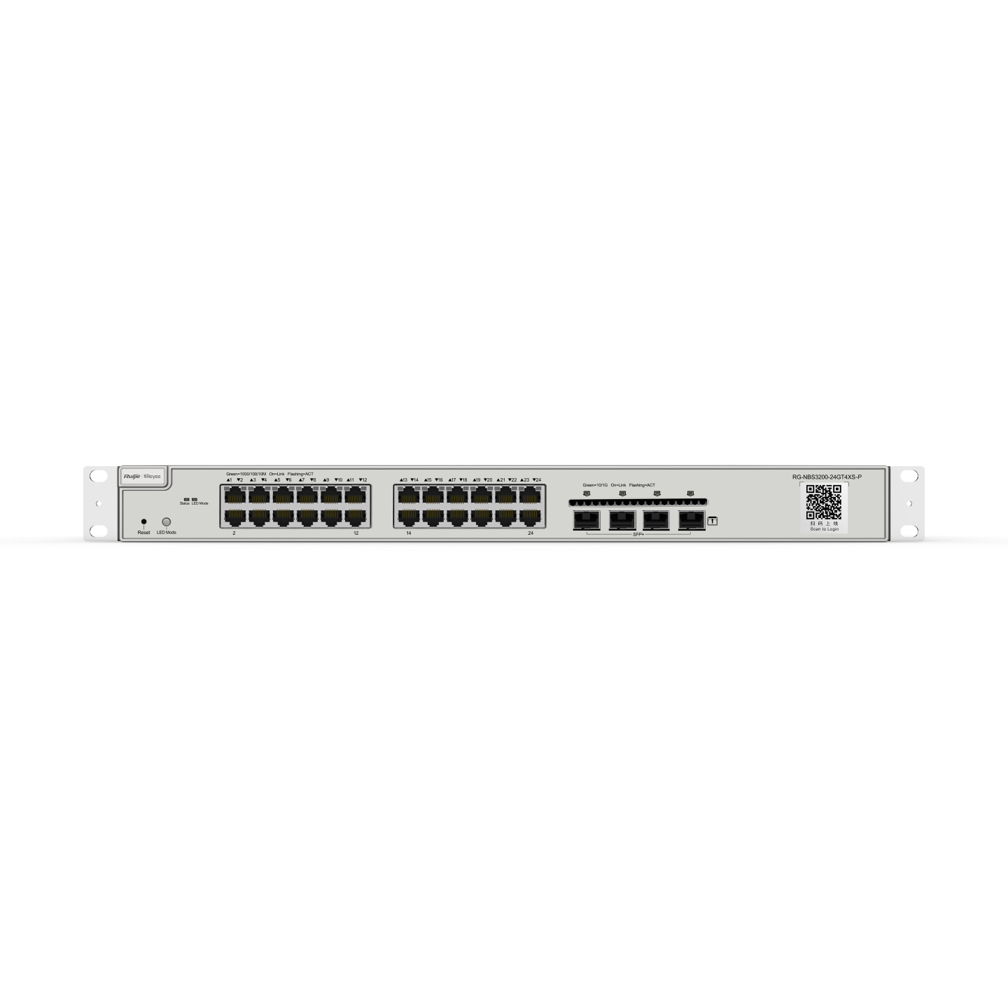 Ruijie-Reyee RG-NBS3200-24GT4XS-P 24-Port Gigabit Layer 2 Managed PoE Switch.