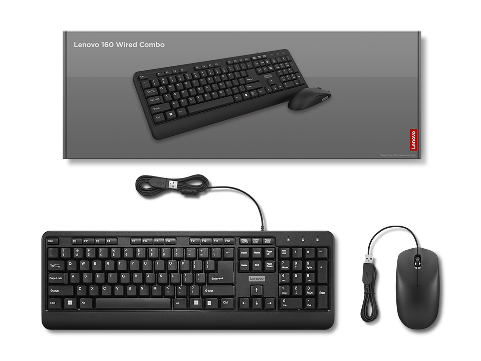 Lenovo 160 Wired Keyboard & Mouse Combo - GX31L52655