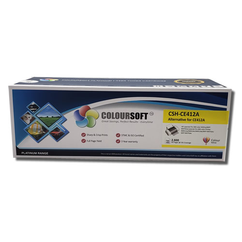 HP 305A Yellow Toner (CS-CE412A) ColourSoft Compatible