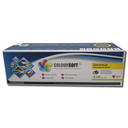 Toner HP 410A Yellow (CS-CF412A) ColourSoft Compatible