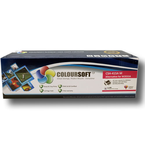 HP 415A Magenta Toner Cartridge W2033A By ColourSoft