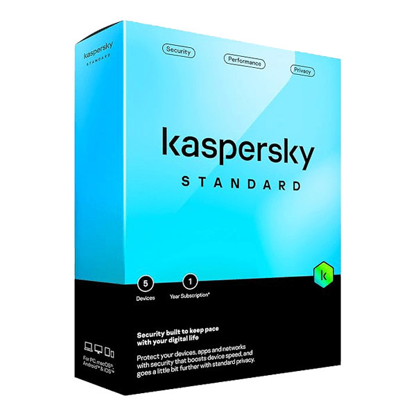 Kaspersky Standard, 5 Devices - 1 Year License.