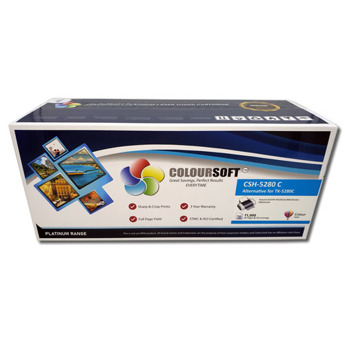 TK 5280 Toner Cartridge Kyocera Cyan by ColourSoft ΓÇô 1T02TWCNL0