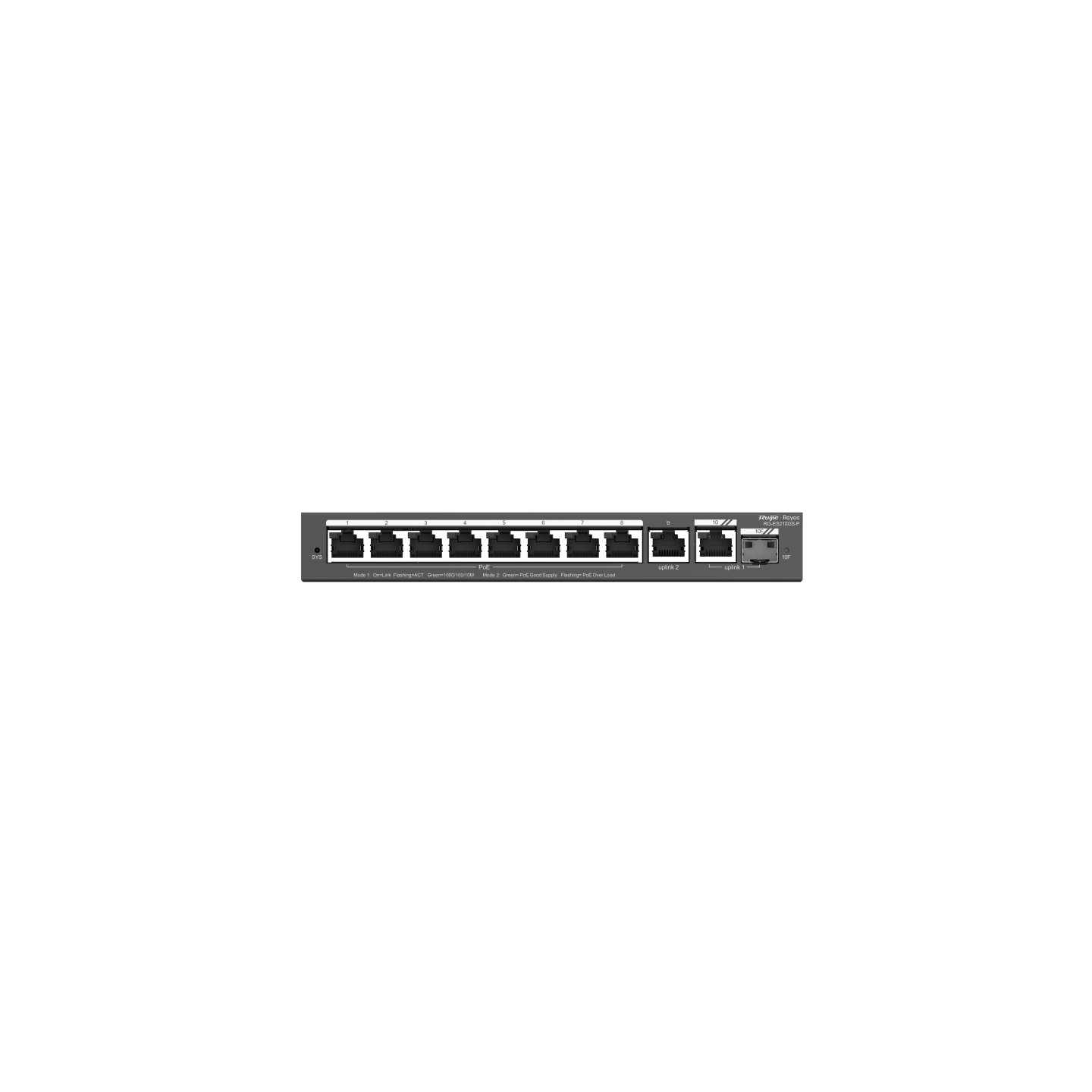 Ruijie Reyee RG-ES210GS-P 10-Port Gigabit Smart Cloud Managed PoE Switch