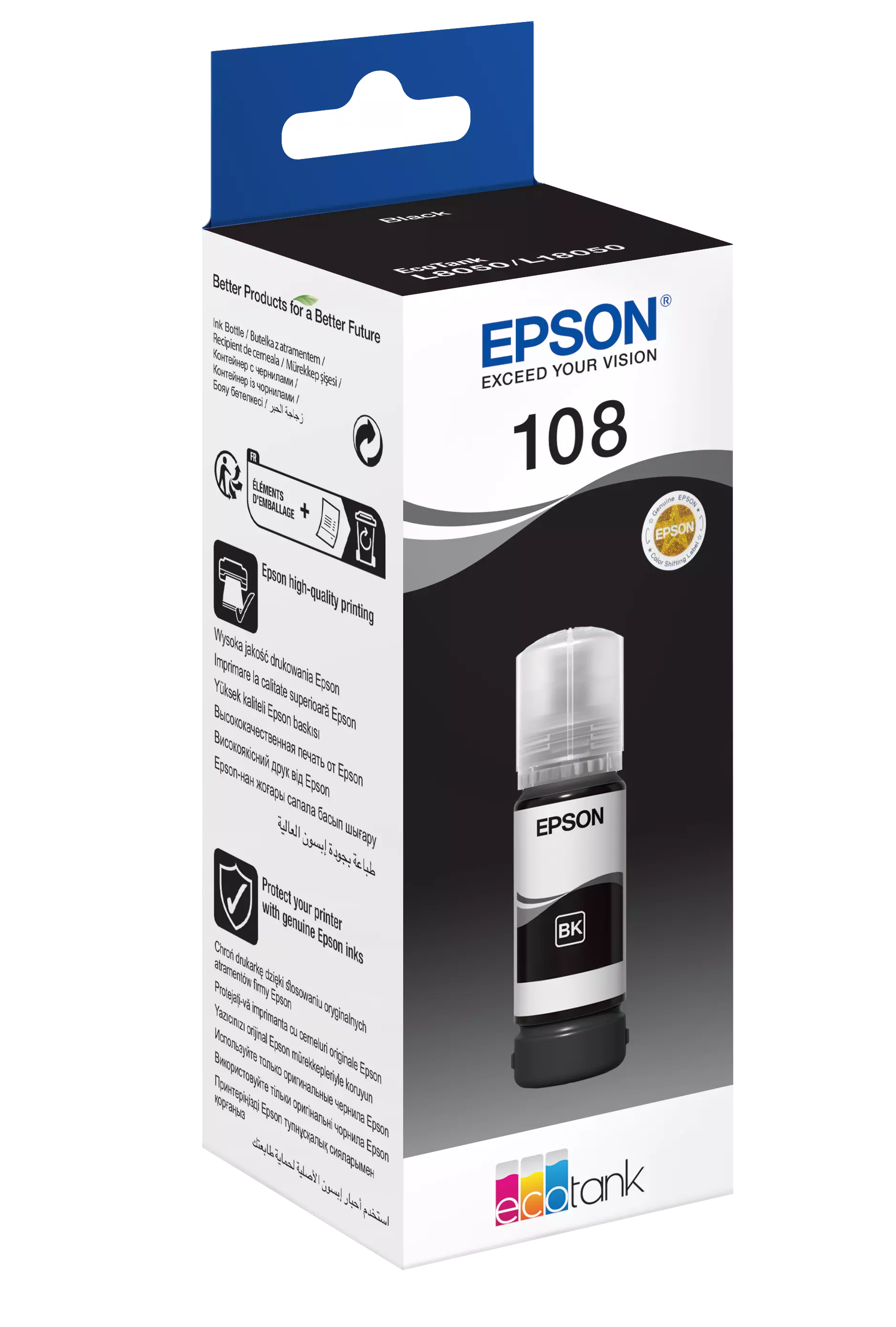 EPSON 108 EcoTank Black ink bottle 70.0 ml Black