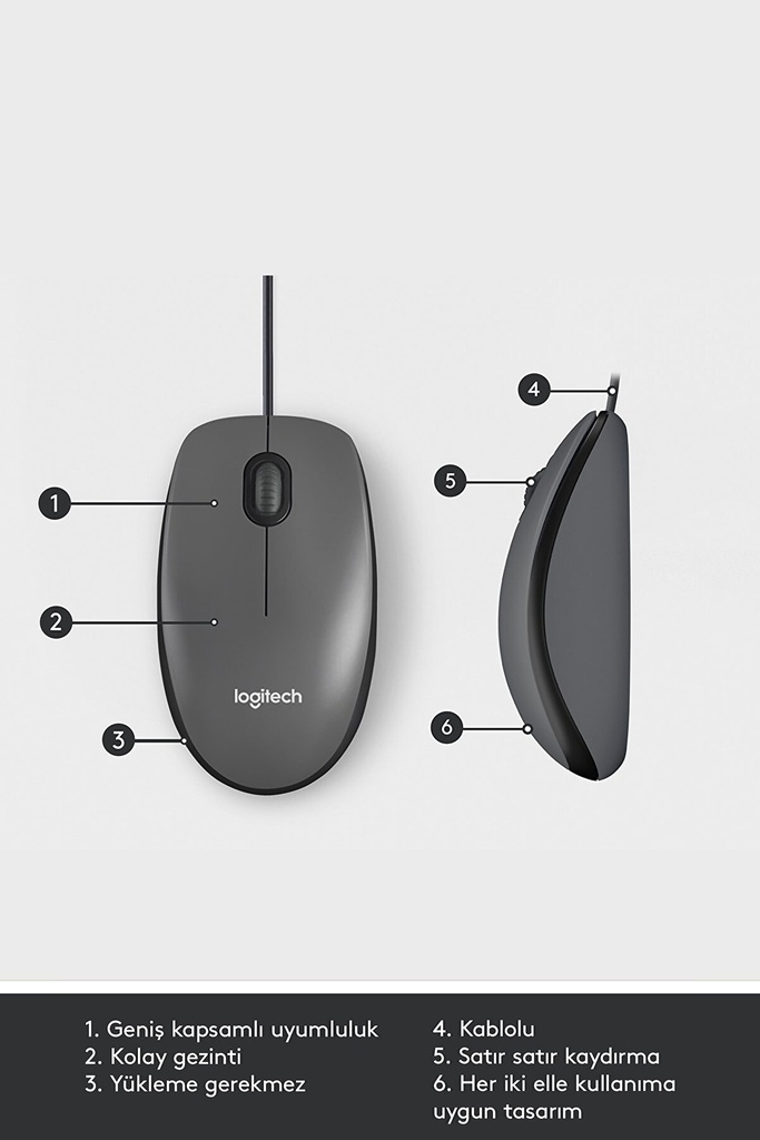 Mouse - LOGITECH Corded Mouse M90