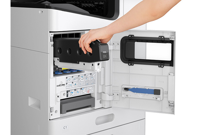 Epson WorkForce Enterprise AM-C5000 Color Multifunction Printer+ Epson Cabinet for AMC Series+ Epson Maintenance Box for AM-C4000/5000/6000