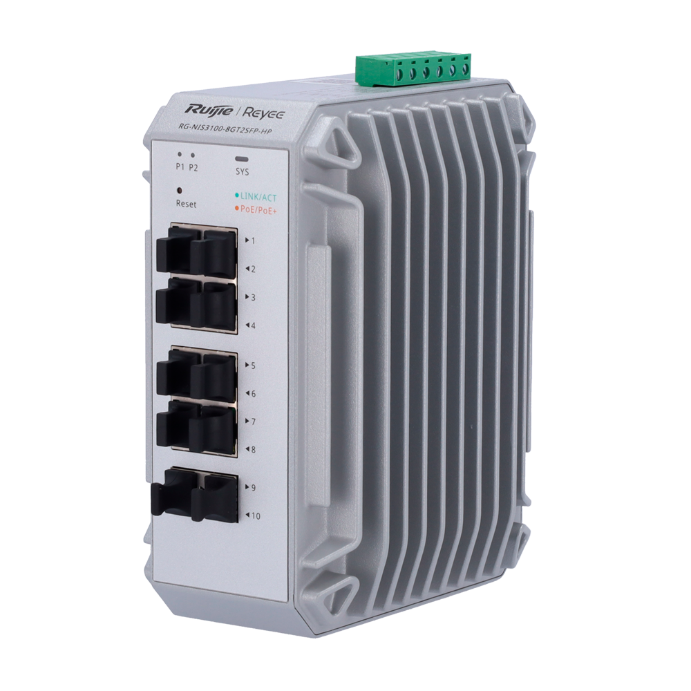 Ruijie Reyee RG-NIS3100-8GT2SFP-HP 10-Port Gigabit Layer 2 Industrial Managed PoE Switch