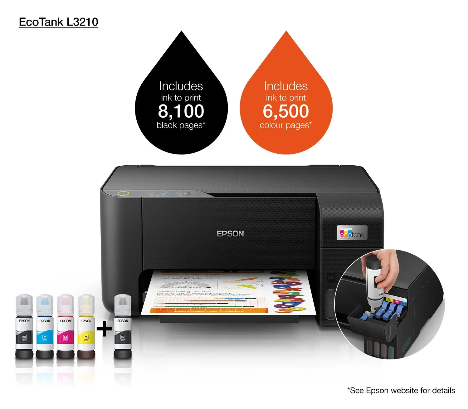 Epson EcoTank L3210 A4 All-in-One Ink Tank Printer