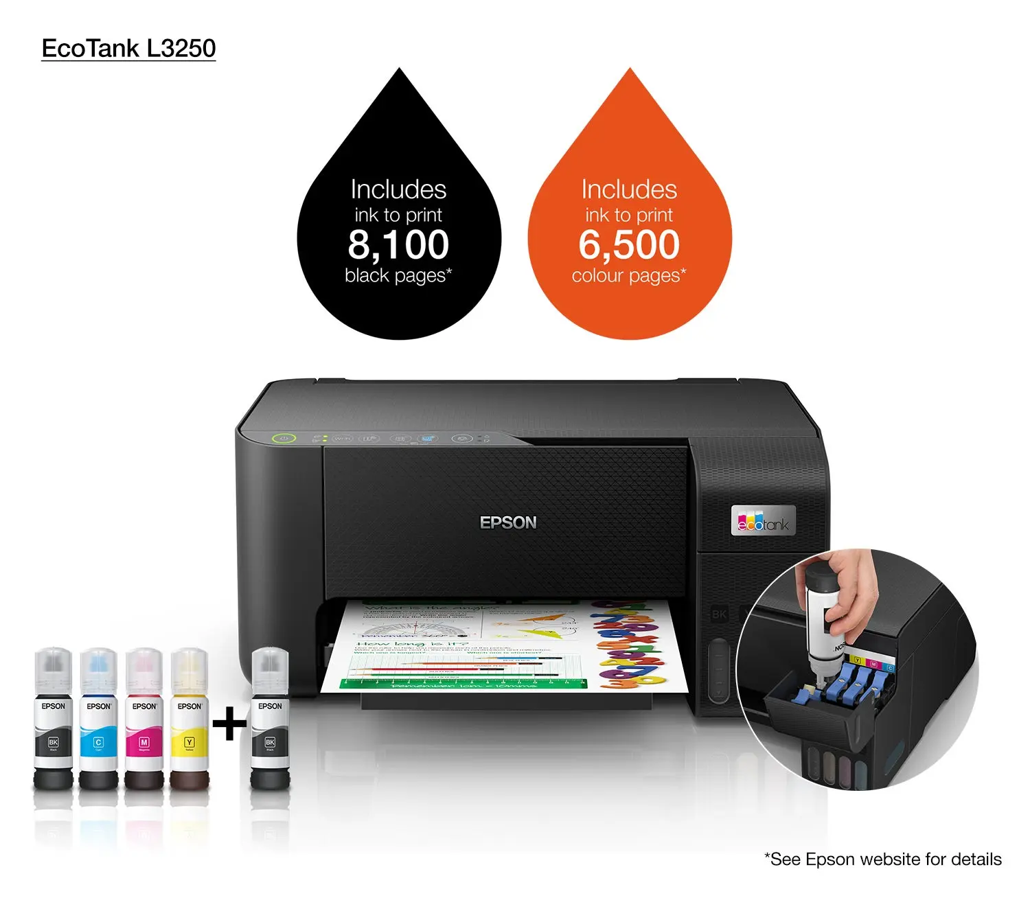 Epson EcoTank L3250 A4 Wi-Fi All-in-One Ink Tank Printer