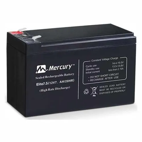 Mercury Elite 7.5 Sealed Lead Acid UPS Battery